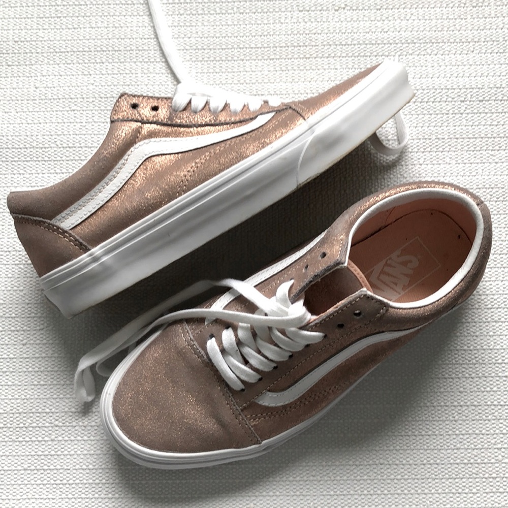 Vans Rose Gold Sneakers, size 8.5
